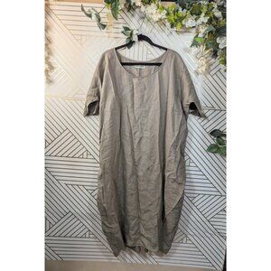 Rachel Craven Women's Georgia Tan Linen Dress With Pockets Size 1 ? (6/8)